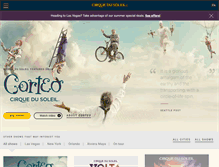 Tablet Screenshot of cirquedusoleil.com